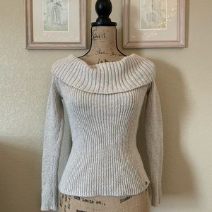 Off the shoulder knit sweater